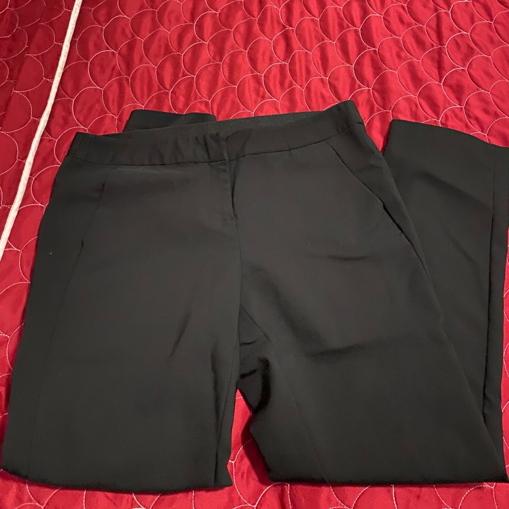 Black straight leg slacks. Size 6